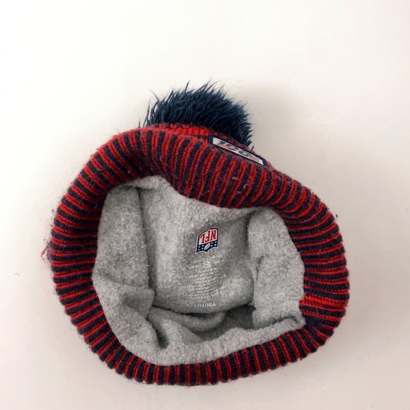 New England Patriots NFL 100 Year Patch Winter Hat New Era Youth - Picture 3 of 4